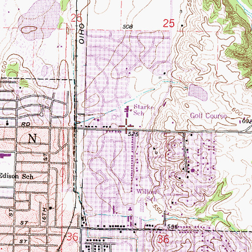 Topographic Map of Liberty Baptist Church, IL