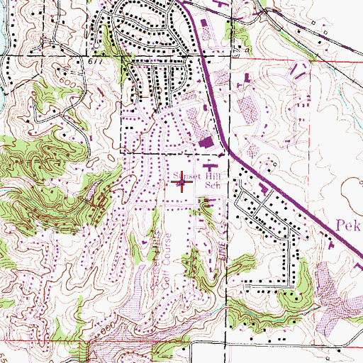 Topographic Map of First Presbyterian Church, IL