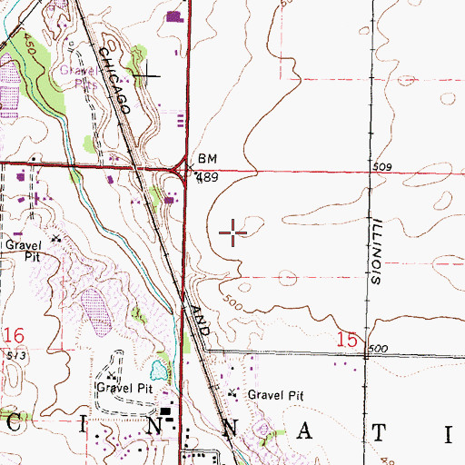 Topographic Map of Federal Correctional Institution Pekin, IL