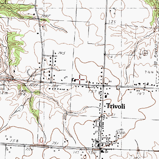 Topographic Map of Logan - Trivoli Fire Protection District Trivoli Station, IL