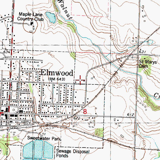 Topographic Map of Crossroads Assembly of God Church, IL