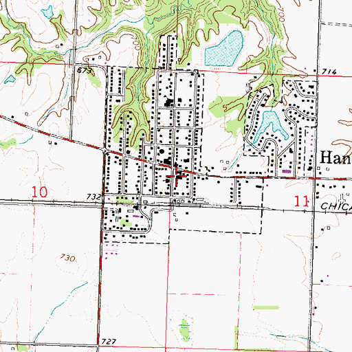 Topographic Map of Logan - Trivoli Fire Protection District Hanna City Station, IL
