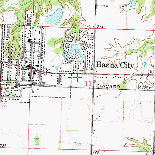 Topographic Map of United Methodist Church, IL