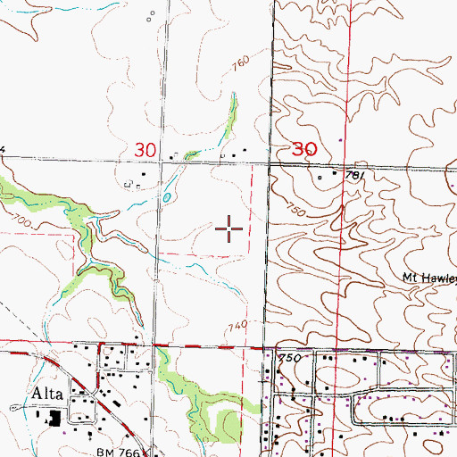 Topographic Map of Northwoods Community Church, IL
