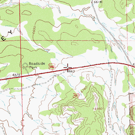 Topographic Map of KSJD-FM (Cortez), CO