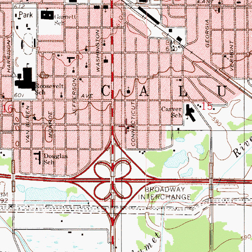 Topographic Map of Greater Saint James African Methodist Episcopal Church, IN