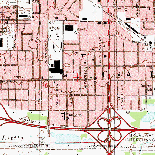Topographic Map of Greater Unity Baptist Church, IN