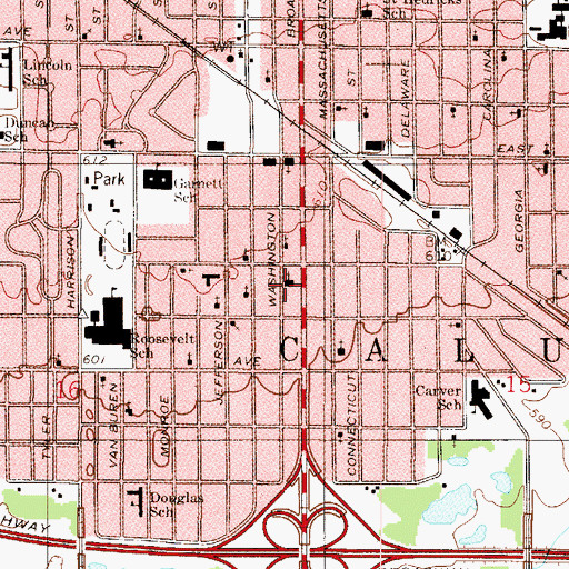 Topographic Map of Israel Christian Methodist Episcopal Church, IN