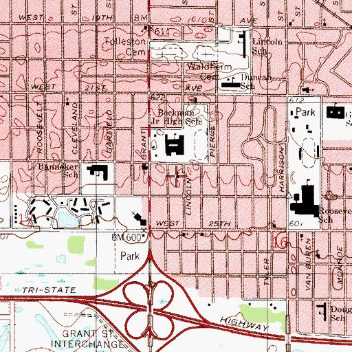 Topographic Map of New Hope Apostolic Faith Church, IN