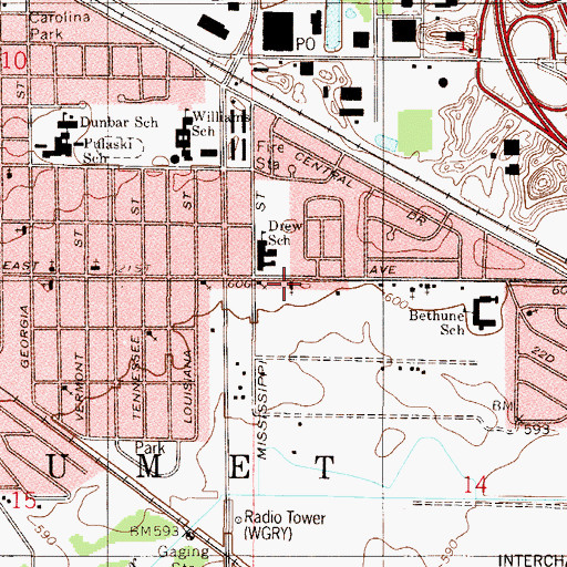 Topographic Map of Peter Rock Baptist Church, IN