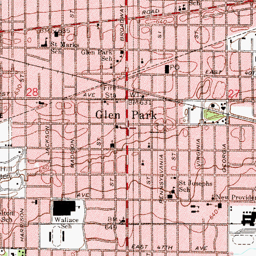 Topographic Map of Saint Jude Deliverance Church, IN