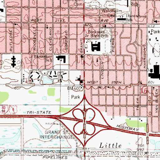 Topographic Map of Saint Timothy Community Church, IN