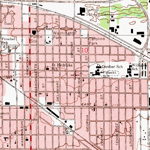 Topographic Map of Trinity Missionary Baptist Church, IN