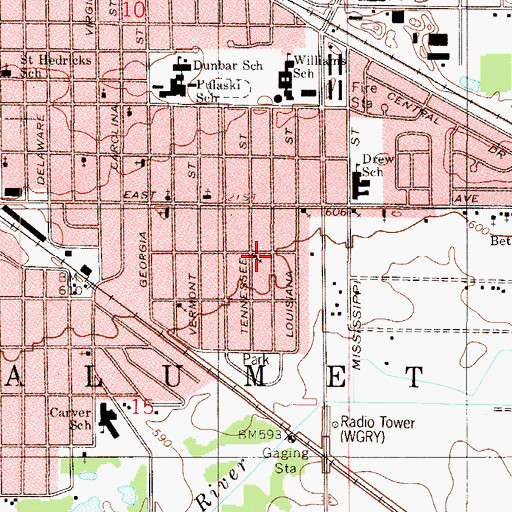 Topographic Map of Williams Chapel Church of God, IN