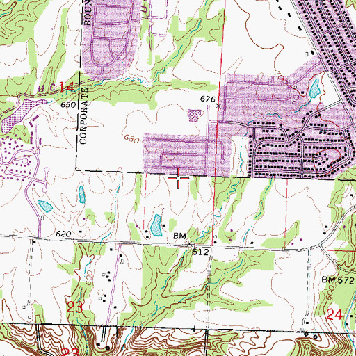 Topographic Map of Peoria Fire Department Station 19, IL