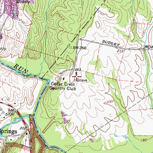 Topographic Map of Taliaferro - Carter Family Cemetery, VA