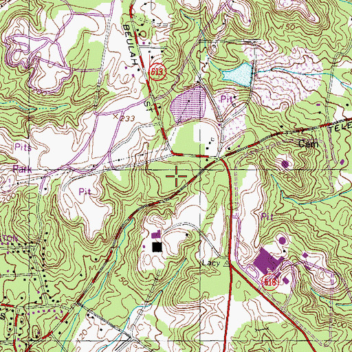 Topographic Map of Kingstowne Library, VA