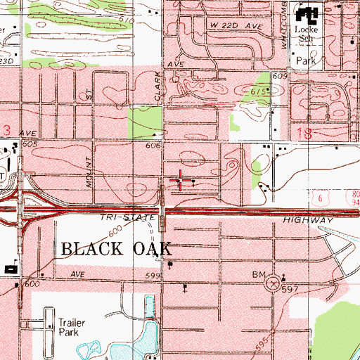 Topographic Map of Lively Stone Church of God, IN