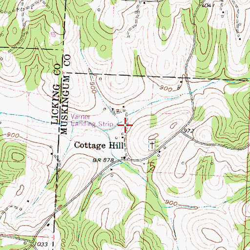 Topographic Map of Cottagehill Post Office (historical), OH