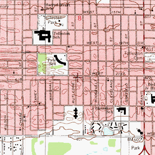 Topographic Map of New Bethel Missionary Baptist Church, IN