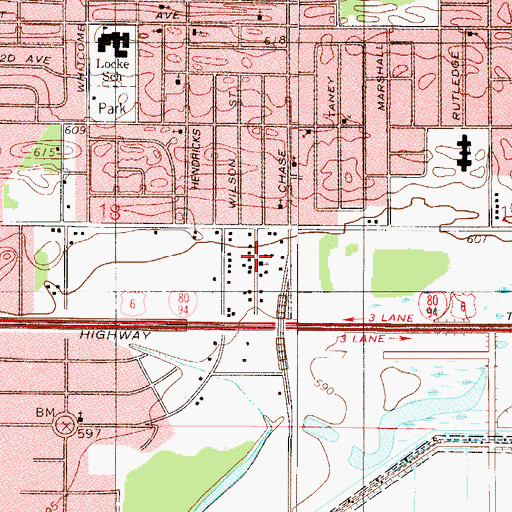Topographic Map of New Macedonia Baptist Church, IN