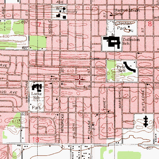 Topographic Map of New Revelation Baptist Church, IN