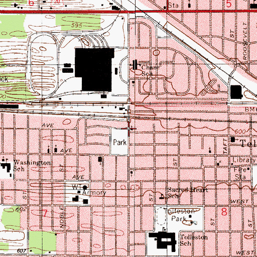 Topographic Map of Pilgrim Rest Baptist Church, IN