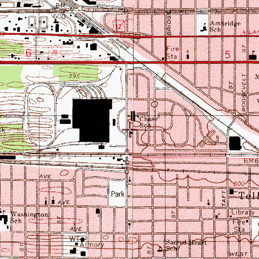 Topographic Map of Saint Andrew African Methodist Episcopal Zion Church, IN