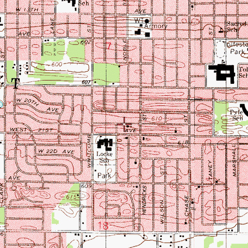 Topographic Map of Saint Philip Lutheran Church, IN