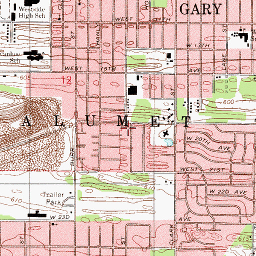 Topographic Map of Sweet Pilgrim of Grace Baptist Church, IN