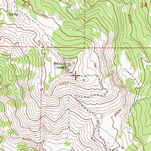 Topographic Map of KWLI-FM (Eagle), CO