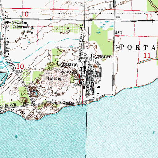 Topographic Map of Gypsum Post Office, OH