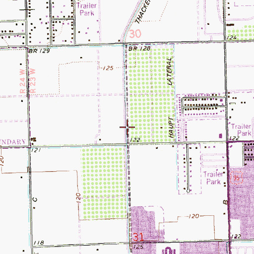 Topographic Map of Ronald Reagan Fundamental School, AZ