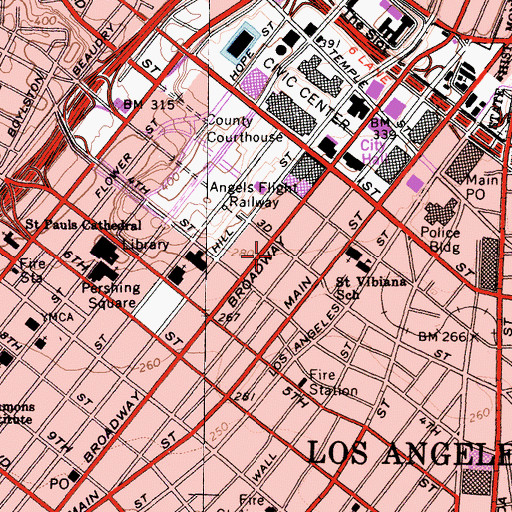 Topographic Map of Ronald Reagan Building, CA