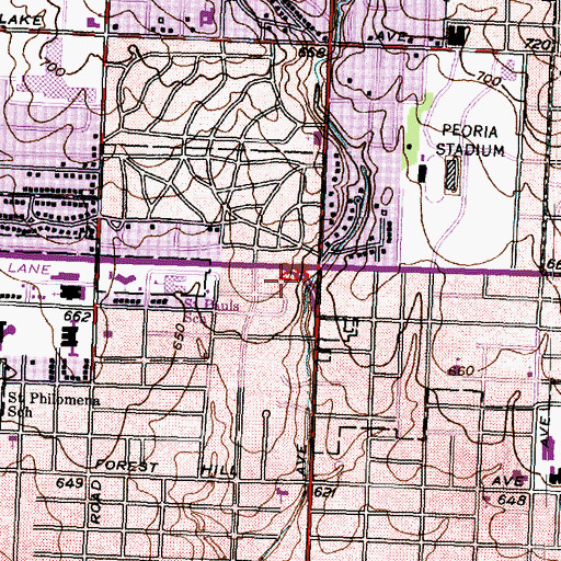 Topographic Map of First Convenant Church, IL