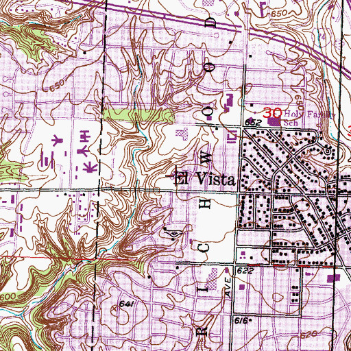 Topographic Map of Robert A Jamieson School, IL
