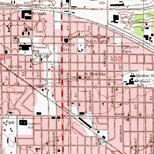 Topographic Map of Saint Hedwig Church, IN