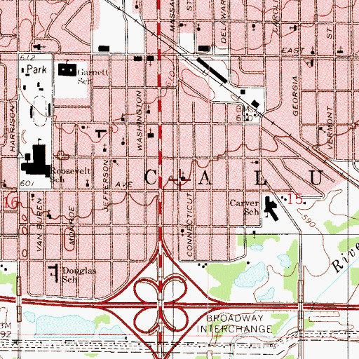 Topographic Map of Saint John Baptist Church, IN