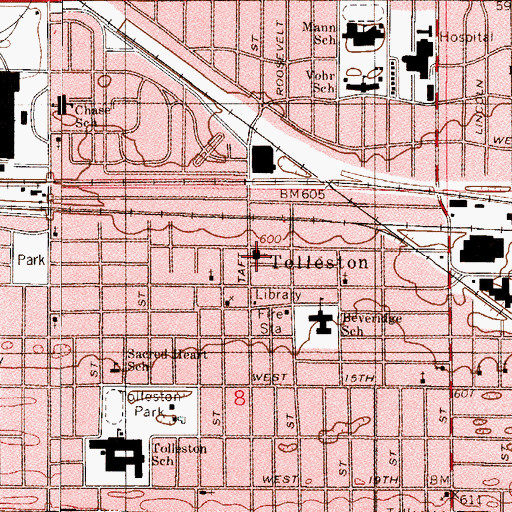 Topographic Map of Saint John Lutheran Church, IN
