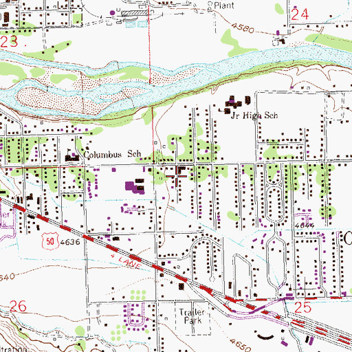 Topographic Map of KJOL-FM (Grand Junction), CO