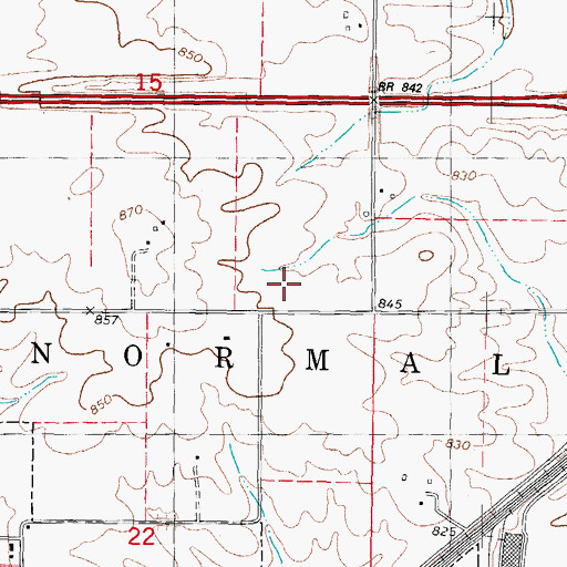 Topographic Map of Prairieland Elementary School, IL