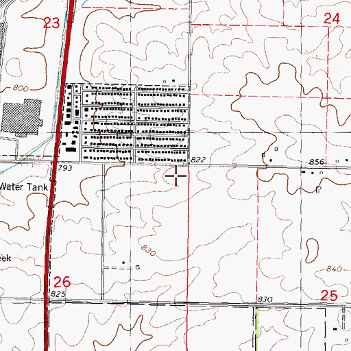 Topographic Map of Christ Lutheran Church, IL