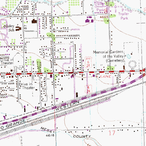 Topographic Map of KCIC-FM (Grand Junction), CO