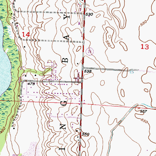 Topographic Map of Riverside School, IL