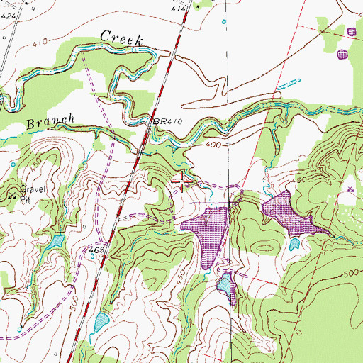 Topographic Map of Pruett Family Cemetery, TX