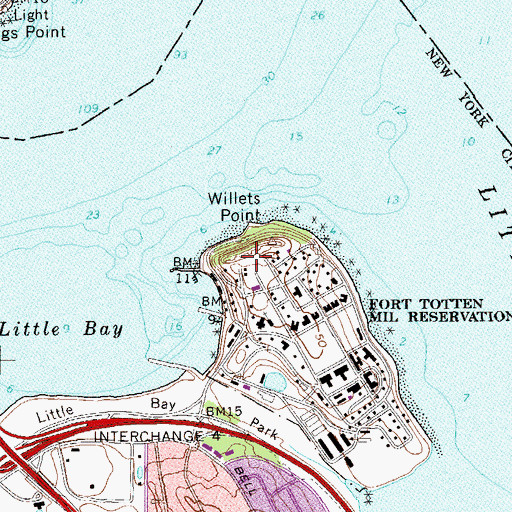 Topographic Map of Battery Graham (historical), NY