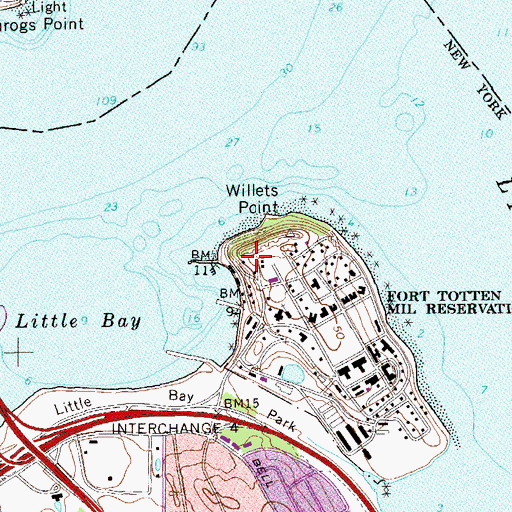 Topographic Map of Battery Mahan (historical), NY