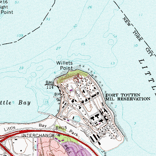 Topographic Map of Battery Sumner (historical), NY