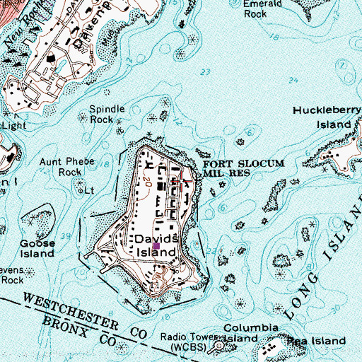 Topographic Map of Battery Kinney (historical), NY