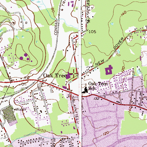 Topographic Map of Bishop George Ahr Saint Thomas High School, NJ